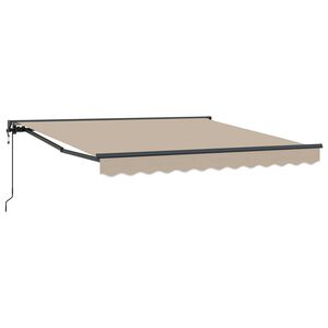 vidaXL Markiseramme Beige 300 x 250 cm Polyester med PU-belegg