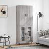 vidaXL Highboard gr&aring; sonoma 69,5x34x180 cm konstruert tre