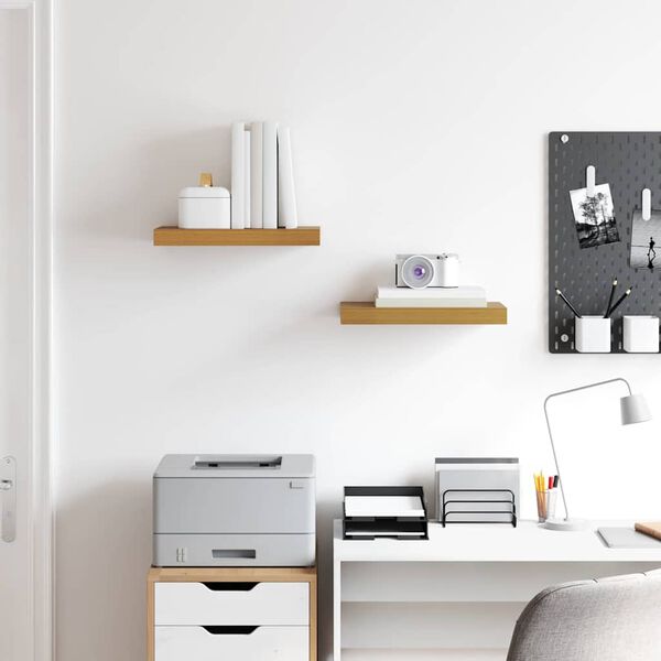 vidaXL Vegghylle 2 pcs Beige 40 x 23,5 x 4 cm Konstruert tre