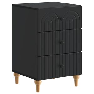 vidaXL Nattbordskap Svart 43x 41 x 66,5 cm Konstruert tre