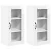 vidaXL Vegghylle PORTO 2 pcs H&oslash;yglanset hvit 40 x 31 x 80 cm