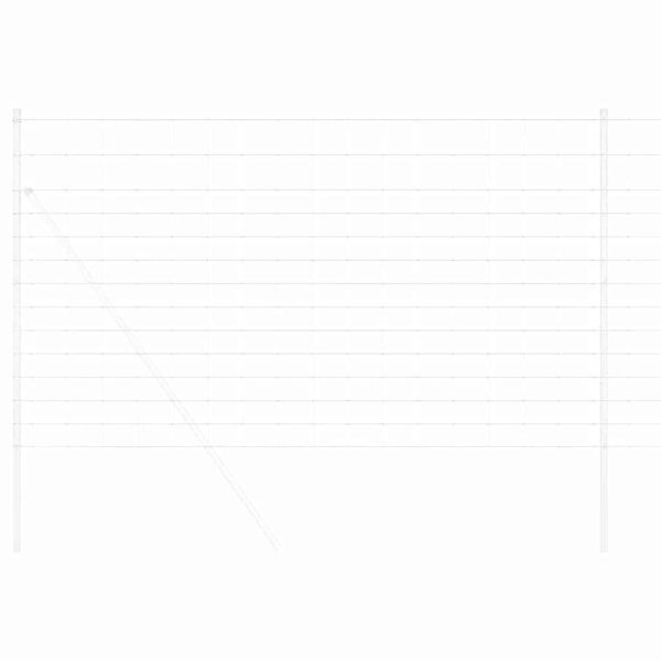 vidaXL Jordegjerde sølv 25 x 1.4 m Galvanisert stål