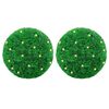 vidaXL Kunstige buksbomballer med LED-lys 2 stk gr&oslash;nn 35 cm