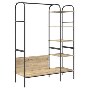 vidaXL Klesstativ med hylle Brun 120 x 44 x 160 cm Konstruert tre