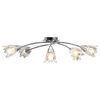vidaXL Taklampe gjennomsiktige glasskjermer for 5 E14 lysp&aelig;rer tulipan