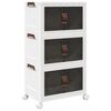 vidaXL Oppbevaringsboks stablebar med hjul 3-lags 28 L 48,5x29,5x86 cm