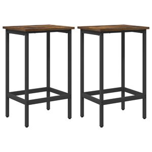 vidaXL Barstol 2 stk. R&oslash;kt Eik 40 x 32 x 64 cm Konstruert tre