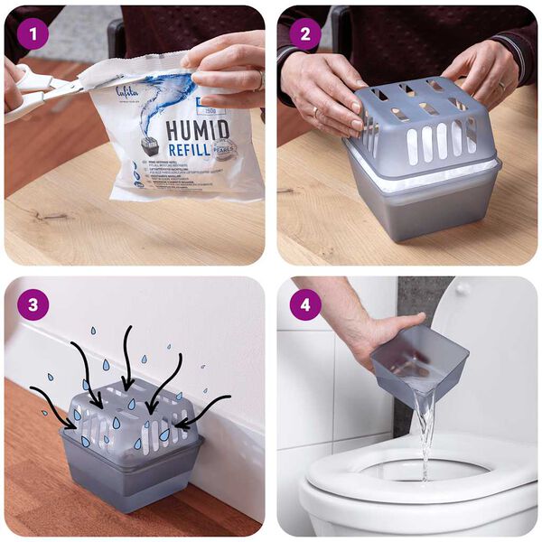 Lafita Fuktdempere med refillposer 4 stk 450 g