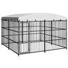 vidaXL Utend&oslash;rs hundeg&aring;rd med tak 300x300x210 cm