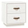 &nbsp;vidaXL Nattbord hvit 40x34x45 cm heltre furu