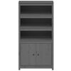 vidaXL Highboard gr&aring; 80x35x154 cm heltre furu