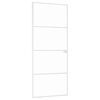 vidaXL Innerd&oslash;r hvit 83x201,5 cm herdet glass og aluminium slank