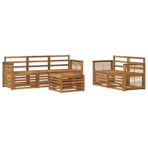 vidaXL Sofasett 6 pcs Solid akasietre