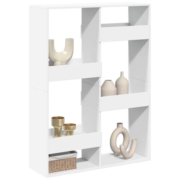 vidaXL Romdeler hvit 100x33x135 cm konstruert tre