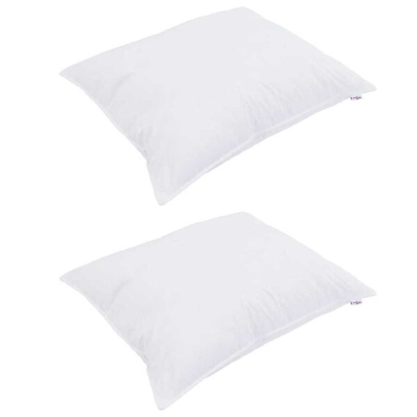 vidaXL Pute med pute 2 pcs Hvit 50 x 70 cm Bomull