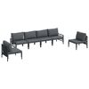 vidaXL Hagesofa Set 6 stk. Svart St&aring;l