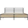 vidaXL Sengeramme sonoma eik 160x200 cm konstruert tre og metall