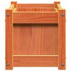 vidaXL Hageplantekasse voksbrun 60x31x31 cm heltre furu