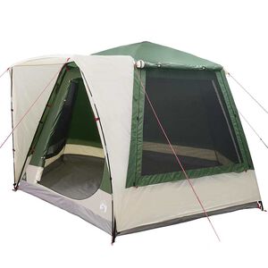 vidaXL Camping Telt Hytte med tak gr&oslash;nn 420 x 420 x 227 cm Polyester