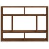 vidaXL Vegghylle brun eik 75x16x55 cm konstruert tre