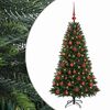 vidaXL Kunstig juletre med kuler 120 cm 150 LED-lys Varmhvit