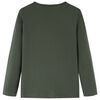 T-skjorte for barn med lange ermer kaki 116