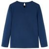 T-skjorte for barn med lange ermer marinebl&aring; 116