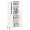 vidaXL Highboard hvit 69,5x34x180 cm konstruert tre