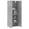 vidaXL Highboard betonggr&aring; 69,5x34x180 cm konstruert tre