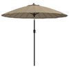 vidaXL Parasoll med aluminiumsstang 270 cm gr&aring;brun