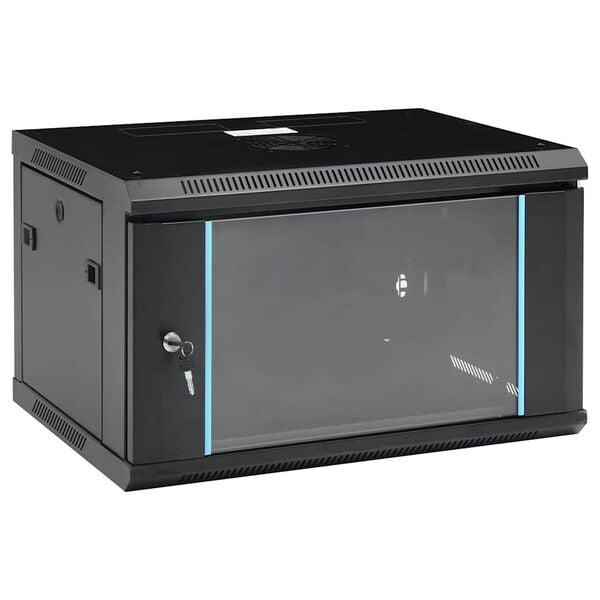 vidaXL Nettverksskap 6U veggmontert 19" IP20 600x450x350 mm