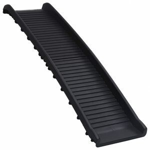 vidaXL Hunderampe sammenleggbar svart 155,5x40x15,5 cm