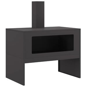 vidaXL B&aring;lplass Svart 80 x 50 x 96 cm Kaldvalsest&aring;l