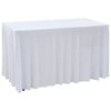 vidaXL Elastisk bordduk med skj&oslash;rt 2 stk 120x60,5x74 cm hvit
