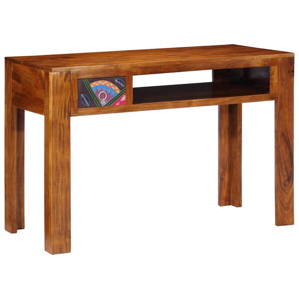 vidaXL Skrivebord med skuff med lagring Brun 110 x 50 x 73 cm