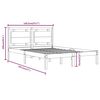 vidaXL Sengeramme hvit heltre 135x190 cm Double