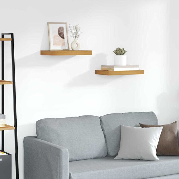 vidaXL Vegghylle 2 pcs Brun 40 x 23,5 x 4 cm Konstruert tre