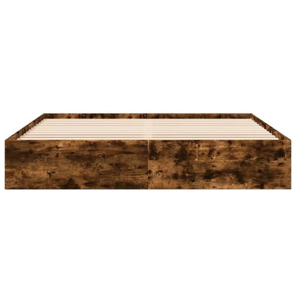 vidaXL Sengeramme r&oslash;kt eik 180x200 cm konstruert tre