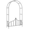 vidaXL Hagebue med port svart 138x40x238 cm jern