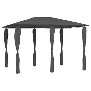 vidaXL Paviljong med stolpetrekk 3x4x2,6 m antrasitt 160 g/m&sup2;
