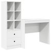 vidaXL Skrivebord Hvit 135,5 x 50 x 127 cm 2 stk.