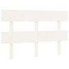 vidaXL Sengegavl hvit 124x3x81 cm heltre furu