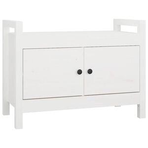 vidaXL Gangbenk hvit 80x40x60 cm heltre furu
