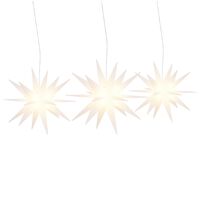 vidaXL Julelys med LED 3 stk sammenleggbar hvit