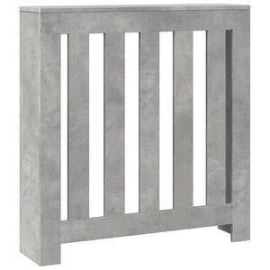 vidaXL Radiatordeksel betonggr&aring; 78x20x82 cm konstruert tre