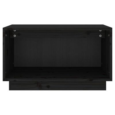 vidaXL TV-benk svart 60x35x35 cm heltre furu