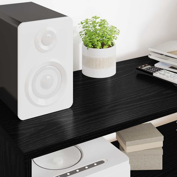 vidaXL TV-skap Svart Eik 100 x 30 x 40 cm Konstruert tre