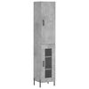 vidaXL Highboard betonggr&aring; 34,5x34x180 cm konstruert tre