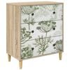 vidaXL Kommode GOTHA Gr&oslash;nn treprint 66 x 36,5 x 75 cm Konstruert tre