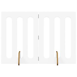 vidaXL Folding Pet Fence 2 stk. Hvit 100,5 x 38 x 70 cm Konstruert tre